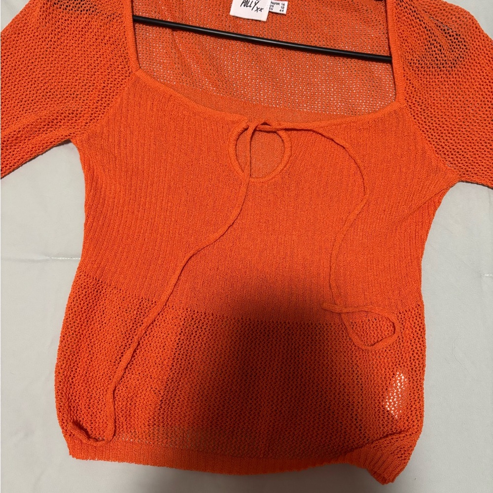 Princess Polly Vibrant Orange Knit Top